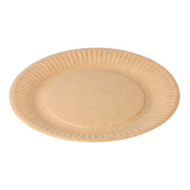 Papierteller Biocoated Natürliche Relief Ø18cm (20 Stück)