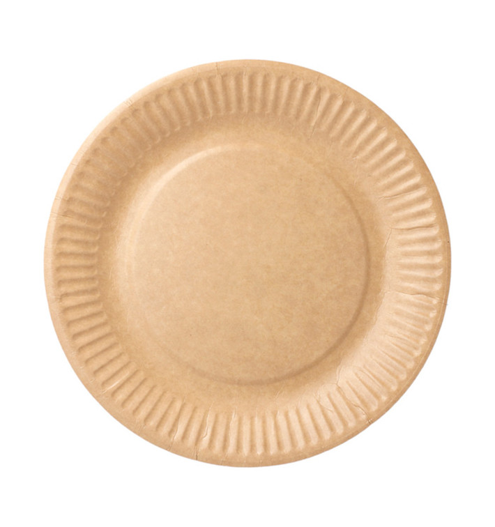 Papierteller Biocoated Natürliche Relief Ø18cm (400 Stück) Papierteller Biocoated Natürliche Relief Ø18cm (400 Stück)