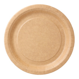 Papierteller Biocoated Natürliche Ø18cm (20 Stück)