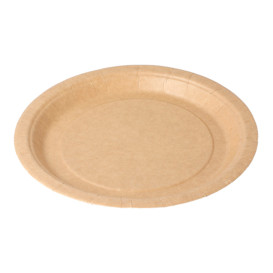 Papierteller Biocoated Natürliche Ø18cm (20 Stück)