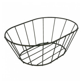 StahlKorb Oval Schwarz 216x140x76mm (1 Stück)
