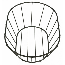 StahlKorb Oval Schwarz 216x140x76mm (1 Stück)