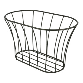 StahlKorb Oval Schwarz 210x127x127mm (12 Stück)