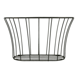 StahlKorb Oval Schwarz 210x127x127mm (12 Stück)