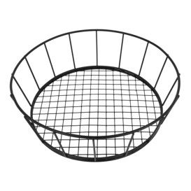 StahlKorb Rund Schwarz Ø241x70mm (1 Stück)
