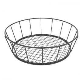 StahlKorb Rund Schwarz Ø241x70mm (12 Stück)
