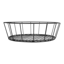 StahlKorb Rund Schwarz Ø241x70mm (12 Stück)