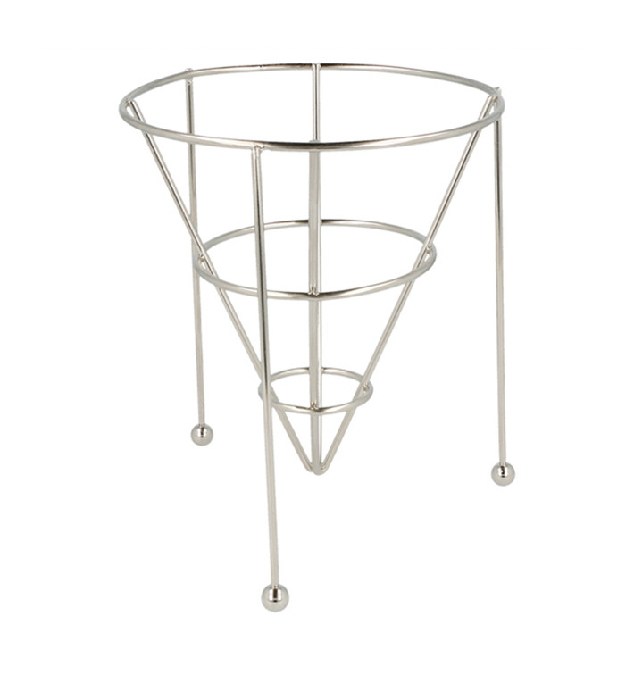 Pommestütenhalter aus Stahl Stapelbar Ø127x152mm (12 Stück) Pommestütenhalter aus Stahl Stapelbar Ø127x152mm (12 Stück)