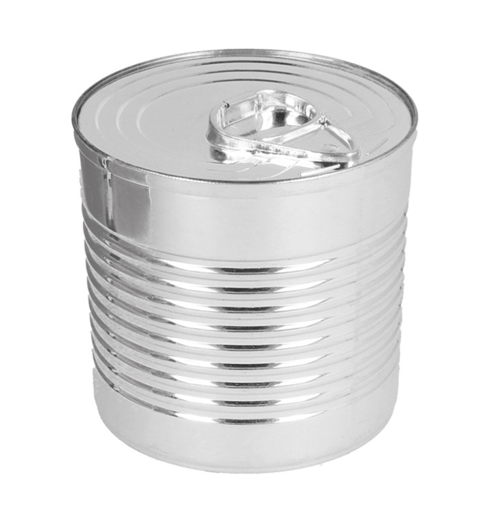 Konservendose Plastik Silber 220ml Ø7,4x7cm (20 Stück) Konservendose Plastik Silber 220ml Ø7,4x7cm (20 Stück)