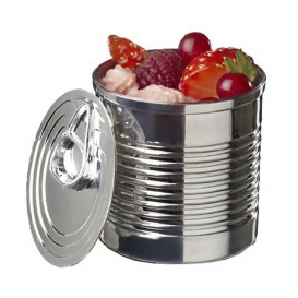 Konservendose Plastik Silber 220ml Ø7,4x7cm (20 Stück)