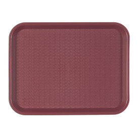 Plastiktablett rechteckig extra hart bordeaux 27,5x35.5cm (1 Stück)