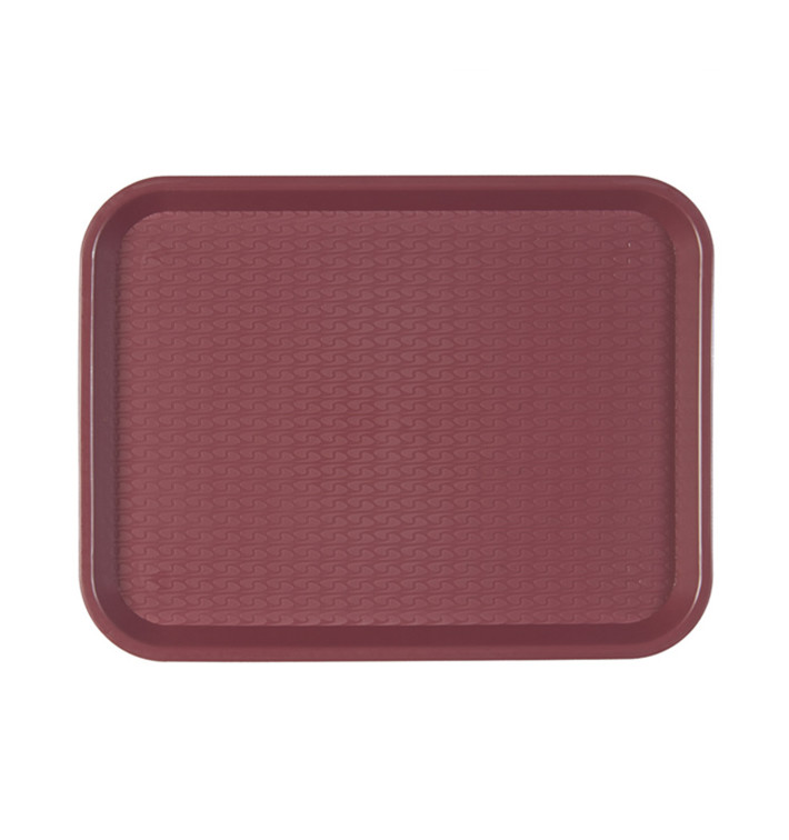 Plastiktablett rechteckig extra hart bordeaux 35,5x45,3cm (1 Stück) Plastiktablett rechteckig extra hart bordeaux 35,5x45,3cm (1 Stück)