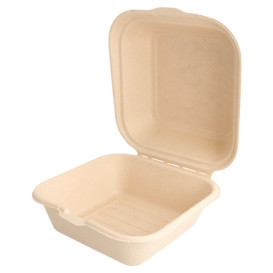 Burger-Box Zuckerrohr 152x152x84mm (50 Stück)