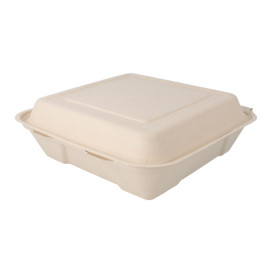 Menübox Zuckerrohr 225x225x75mm (50 Stück)