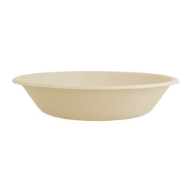 Teller Zuckerrohr-Fasern Tief Bio Ø160mm (50 Stück)