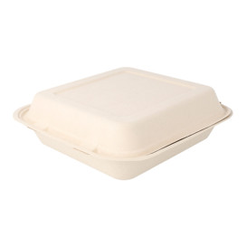Menübox Zuckerrohr Natur 20x20x7,5cm (250 Stück)