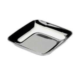 Plato plastico cuadrado degustacion  6,5x6,5cm 
