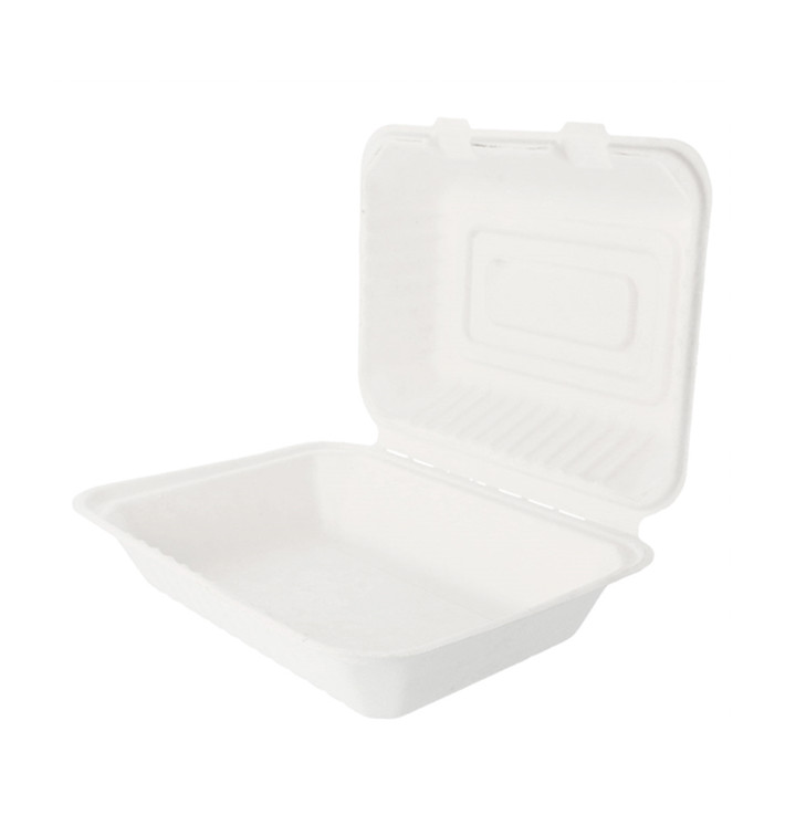 Menübox Zuckerrohr Weiß 225x165x64mm (50 Stück) Menübox Zuckerrohr Weiß 225x165x64mm (50 Stück)