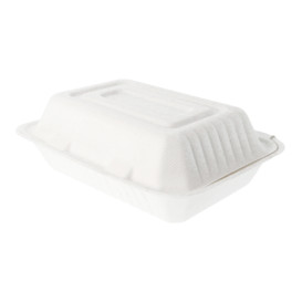 Menübox Zuckerrohr Weiß 225x165x64mm (50 Stück)
