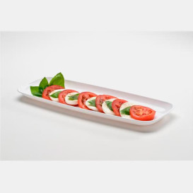 Plato plastico cuadrado degustacion  6,5x6,5cm (Bolsas 8 unid)