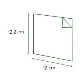 Burgerpapier fettdicht offen 2S Weiß 12x12,2cm (100 Stück)