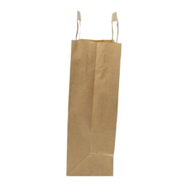 Kraftpapiersäcke mit Flachem Griff 80g/m² 22+10x28cm (50 Stück)