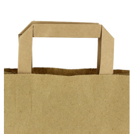 Kraftpapiersäcke mit Flachem Griff 80g/m² 26+14x29cm (250 Stück)