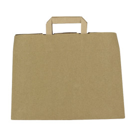 Kraftpapiersäcke mit Flachem Griff 80g/m² 32+21x26cm (250 Stück)