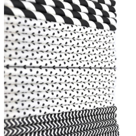 Trinkhalme aus Papier Starr Ø6mm 200mm (200 Stück)