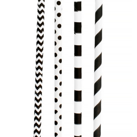 Trinkhalme aus Papier Starr Ø6mm 200mm (3000 Stück)