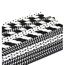 Trinkhalme aus Papier Starr Ø6mm 200mm (3000 Stück)
