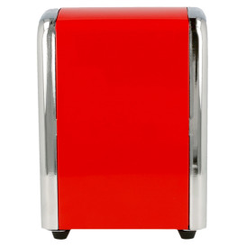 Serviettenspender Rostfrei Rot Miniservis 17x17 (1 Stück)