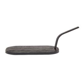 Mini-Bambusschaufel Schwarz Tapas 8x5 cm (100 Stück)