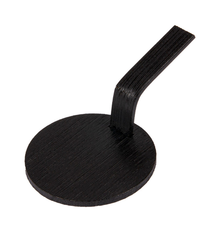Mini-Bambusschaufel Schwarz Tapas Ø5 cm (400 Stück) Mini-Bambusschaufel Schwarz Tapas Ø5 cm (400 Stück)