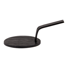 Mini-Bambusschaufel Schwarz Tapas Ø5 cm (400 Stück)