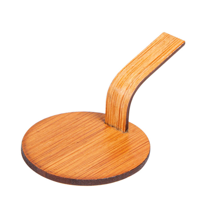 Mini-Bambusschaufel Natürlich Tapas Ø5 cm (100 Stück)