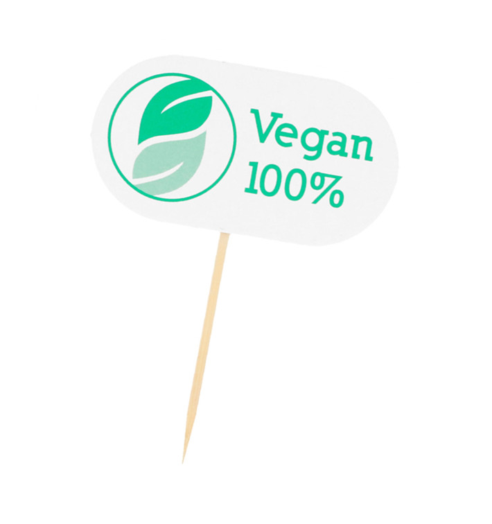 Zahnstocher Marker Vegan 8 cm (100 Stück) Zahnstocher Marker Vegan 8 cm (100 Stück)