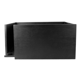 Serviettenhalter Aus Schwarzer Bambus 21x21x10cm (12 Stück)