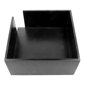 Serviettenhalter Aus Schwarzer Bambus 21x21x10cm (12 Stück)