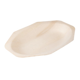 Tablett aus Holz Achteckig 20x13x2,5 cm (50 Stück)