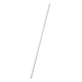 Trinkhalme Starr Einzeln Weiß Verpackt Weiß Ø6mm 21cm (250 Stück)