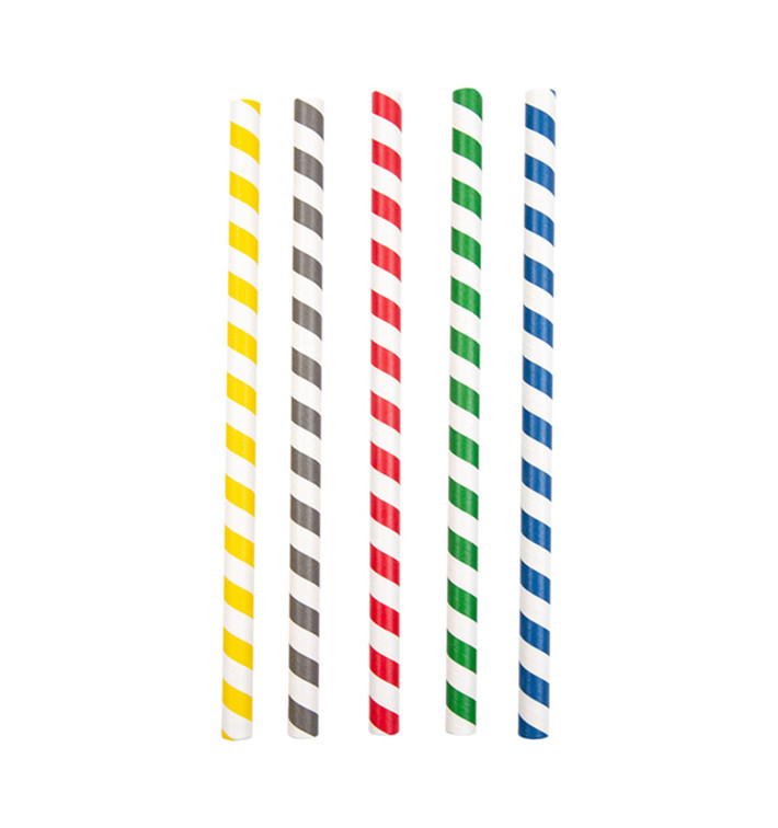 Trinkhalme aus Papier Sortiert Eigestränk Ø10mm 21cm (50 Stück) Trinkhalme aus Papier Sortiert Eigestränk Ø10mm 21cm (50 Stück)