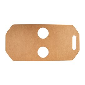 Becherhalter aus Papier Kraft 46,5x22,5cm Ø6,7cm (100 Stück)