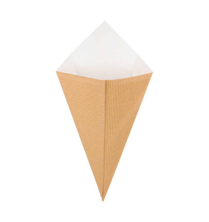 Spitztüten Gewellt Kraft 270mm 250g (100 Stück) Spitztüten Gewellt Kraft 270mm 250g (100 Stück)