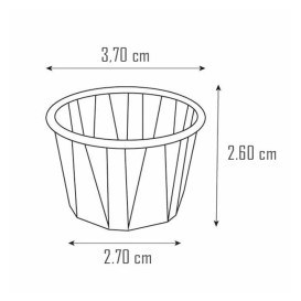 Eisbecher aus Plissiertem KraftPapier 22ml (5000 Stück)