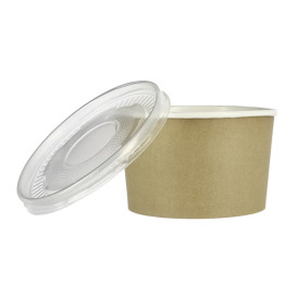 Suppenbecher To Go Kraft Mit Deckel PP 16 Oz/473ml (25 Stück)