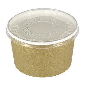 Suppenbecher To Go Kraft Mit Deckel PP 16 Oz/473ml (25 Stück)