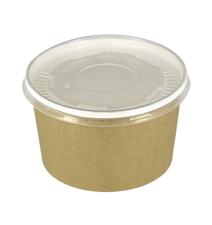 Suppenbecher To Go Kraft Mit Deckel PP 16 Oz/473ml (25 Stück) Suppenbecher To Go Kraft Mit Deckel PP 16 Oz/473ml (25 Stück)