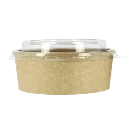 Suppenbecher To Go Kraft-Kraft Mit Deckel RPET 19 Oz/550 ml (300 Stück)