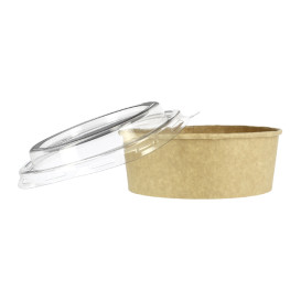 Suppenbecher To Go Kraft-Kraft Mit Deckel RPET 19 Oz/550 ml (300 Stück)
